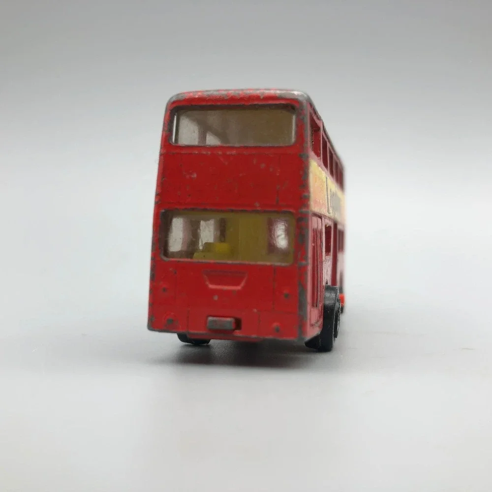 Vintage Diecast Red London Double Decker Bus Sliding Door Zylmex P334 Hong Kong